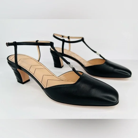 GUCCI WOMEN'S PETITE GG SLINGBACK NAPPA LEATHER CHARLOTTE PUMPS SIZE EU 40 - Picture 10 of 11